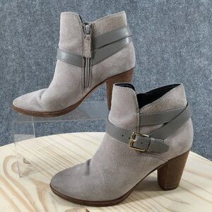 Cole Haan Gray Suede Ankle Booties